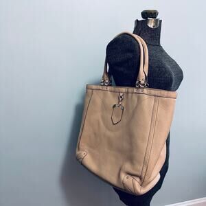 Cole Haan cream leather large tote